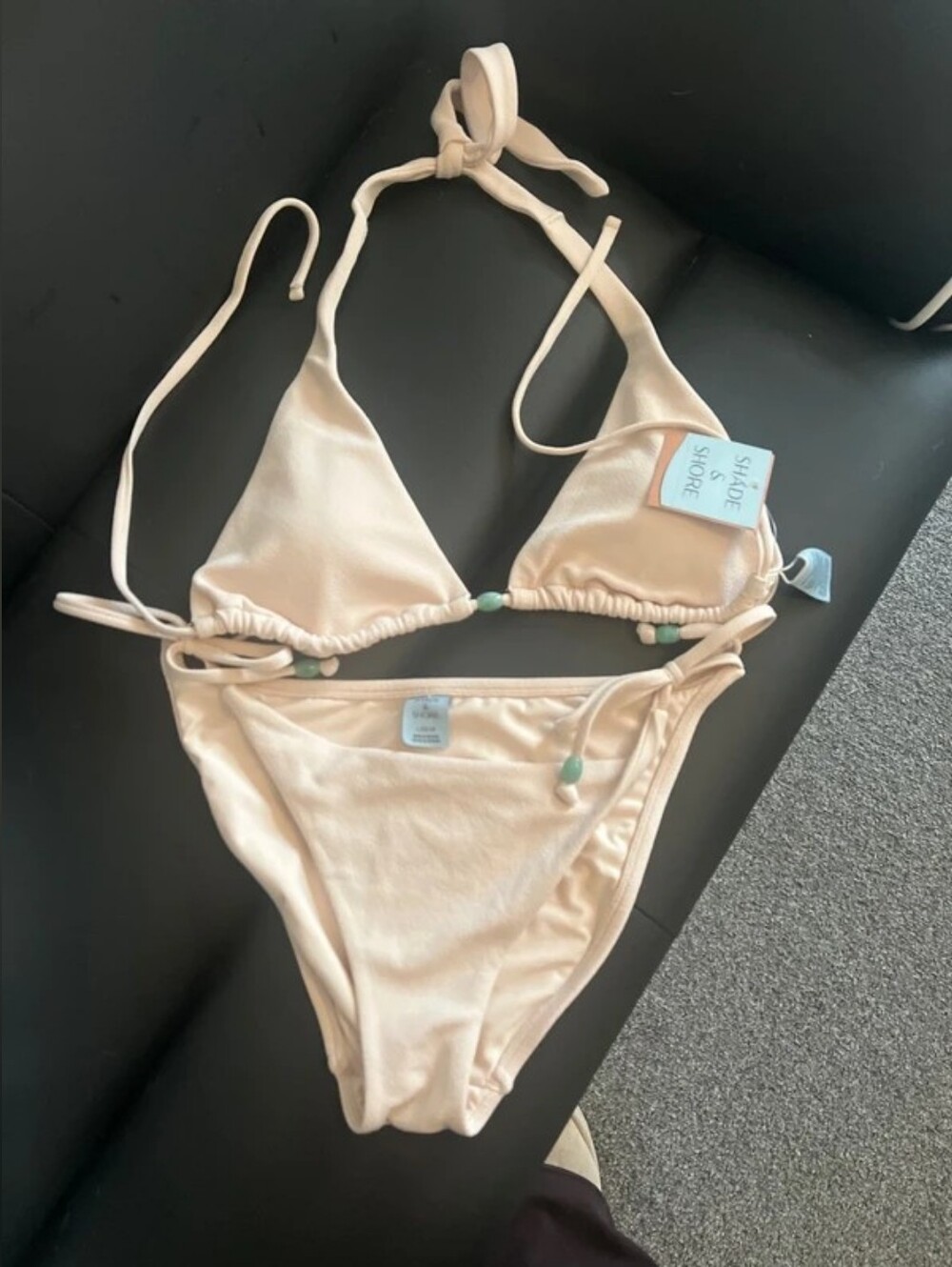 Shade & Shore Dark Green Two-Piece Bikini Set